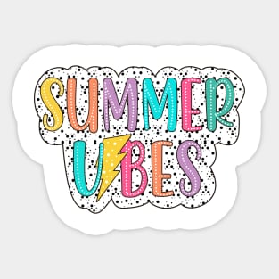 Summer Vibes Dalmatian Dots Family Trips Summer Vacation Sticker